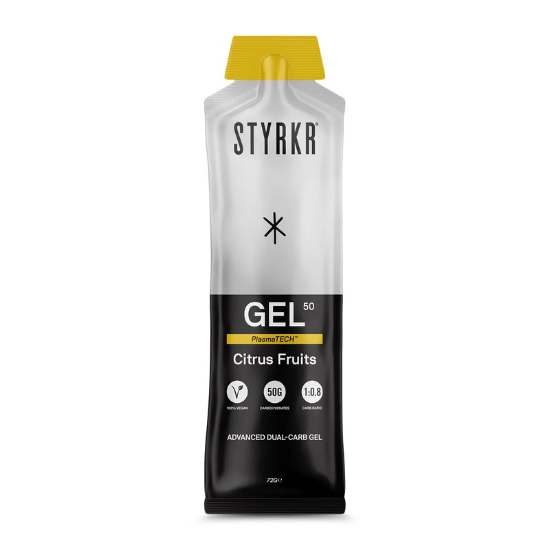 Styrkr Gel50 Mild Citrus Dual-Carb Energy Gel Single