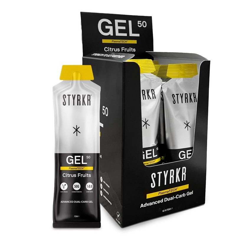 Styrkr Gel50 Mild Citrus Dual-Carb Energy Gel x 12 Box