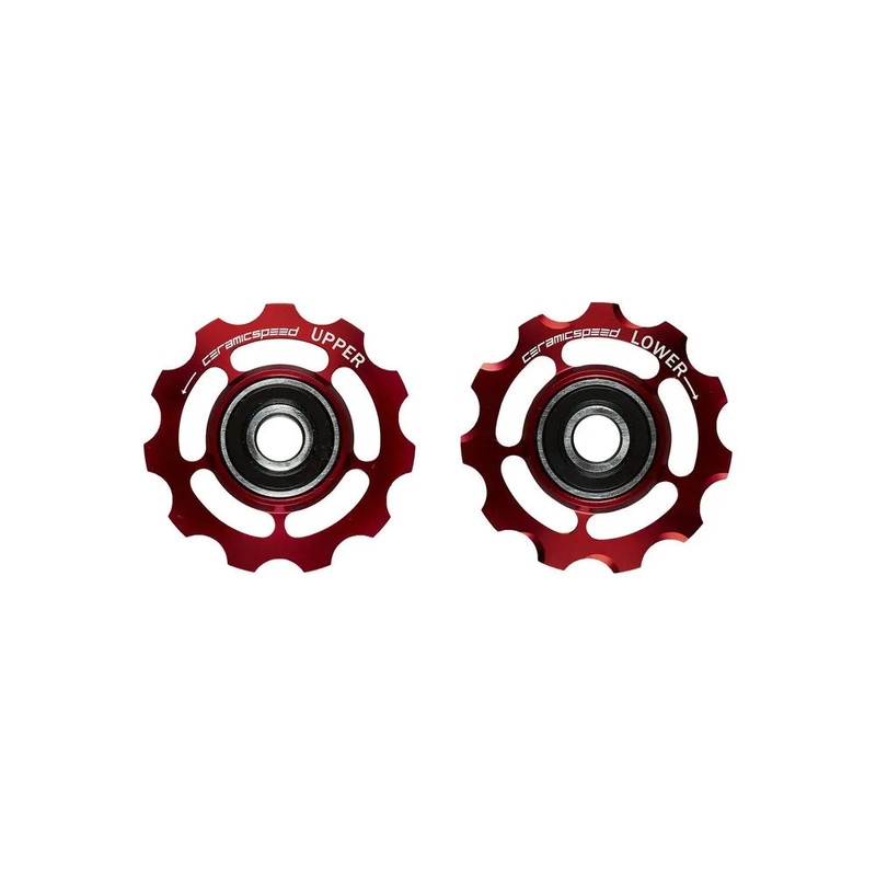 CeramicSpeed Campagnolo 11 Speed Pulley Wheels Red Aluminium 11 Speed