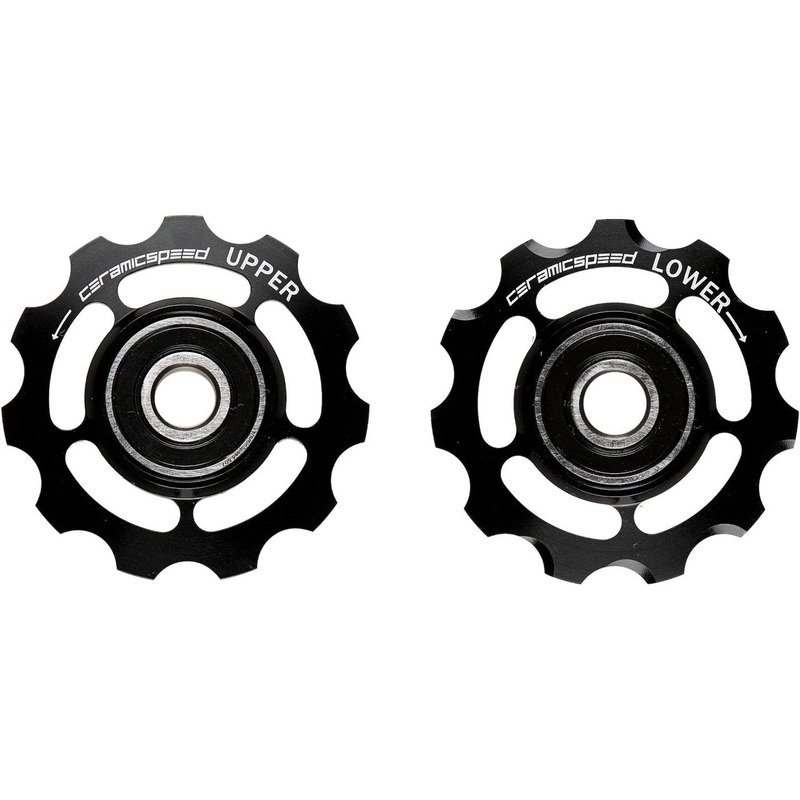 CeramicSpeed Shimano 11 Speed Pulley Wheels Black Coated Aluminium 11 Speed Narrow Wide