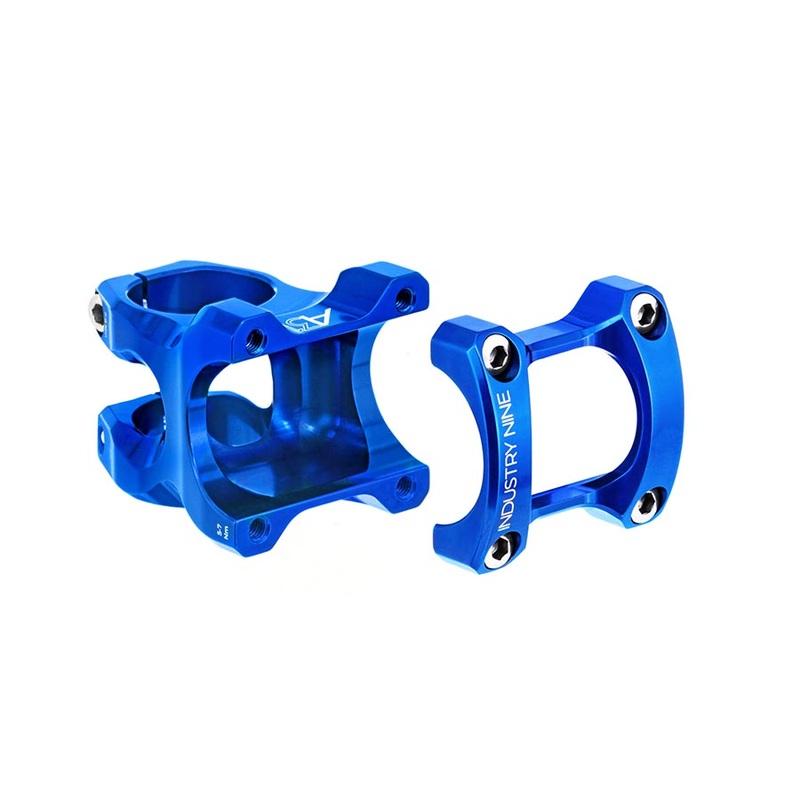 Industry Nine A318 Stem – 50mm 31.8mm Clamp +/-4.4 1 1/8 Aluminum Blue