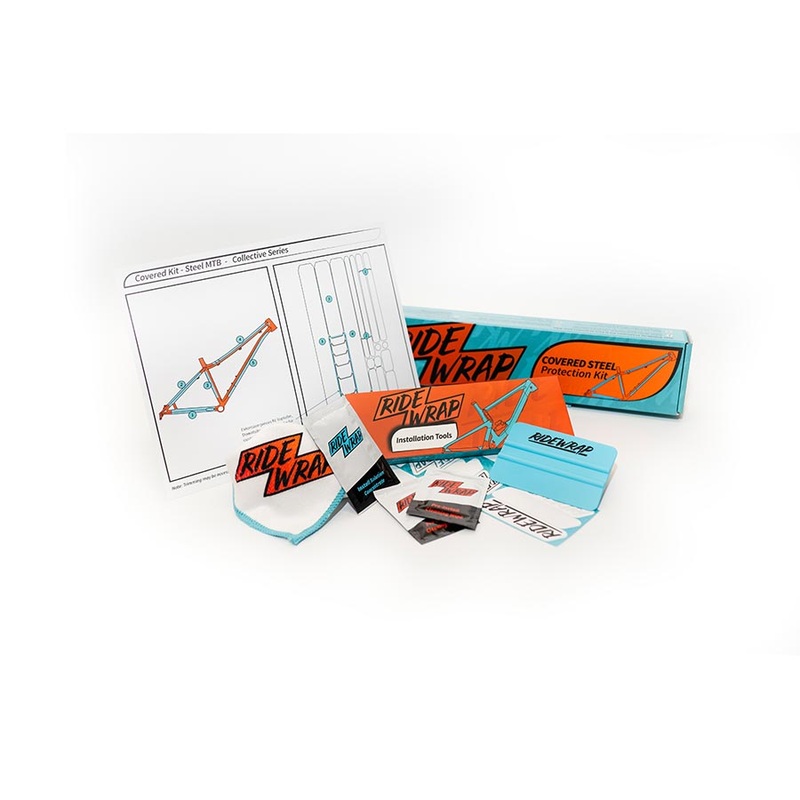 RideWrap Covered Steel MTB Frame Protection Kit – Gloss