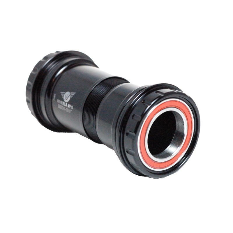 Wheels Manufacturing BB30 to Shimano Bottom Bracket Angular Contact Bearings BLK Cups