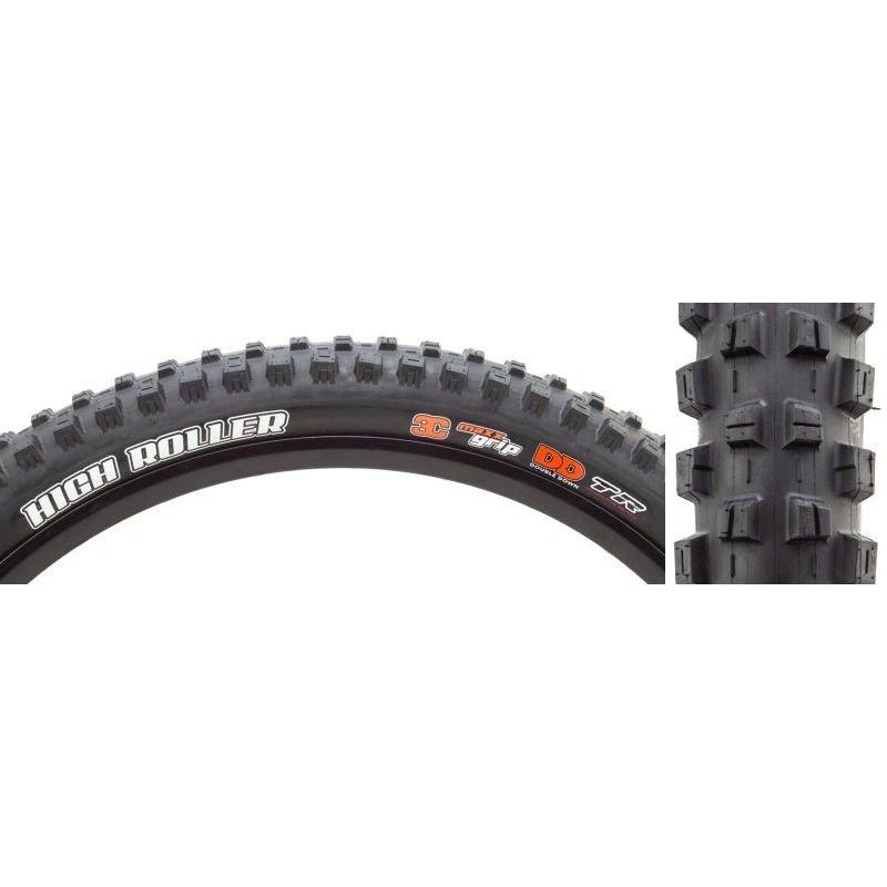 Maxxis High Roller III Tire – 29 x 2.4 Tubeless Folding Black 3C MaxxGrip DD