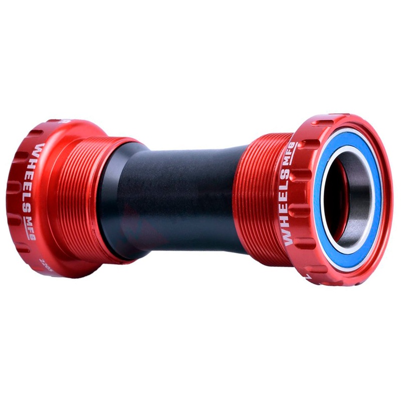 Wheels Manufacturing BSA Bottom Bracket – Shimano Hollowtech II Spindle ABEC 3 Red