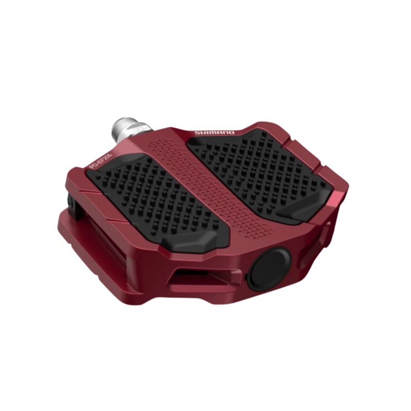 Shimano Pd-Ef205 Flat Platform Pedals Red E-bike/Trekking/Urban w/Resin Plate
