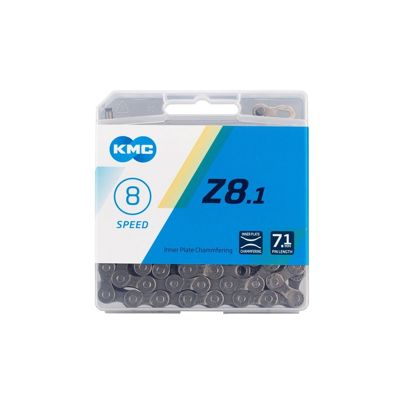 KMC Z8.1 Chain – 8-Speed 116 Links Gray