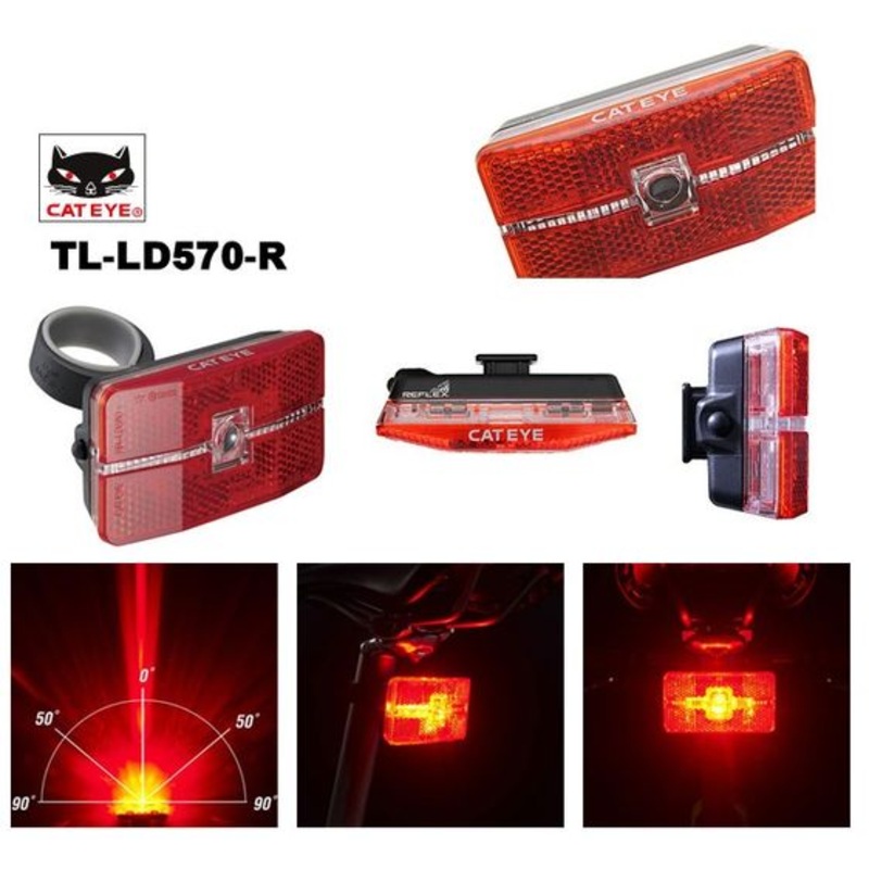 Cateye Auto Reflex TL-LD570-R 1 Led+4 5mm Led
