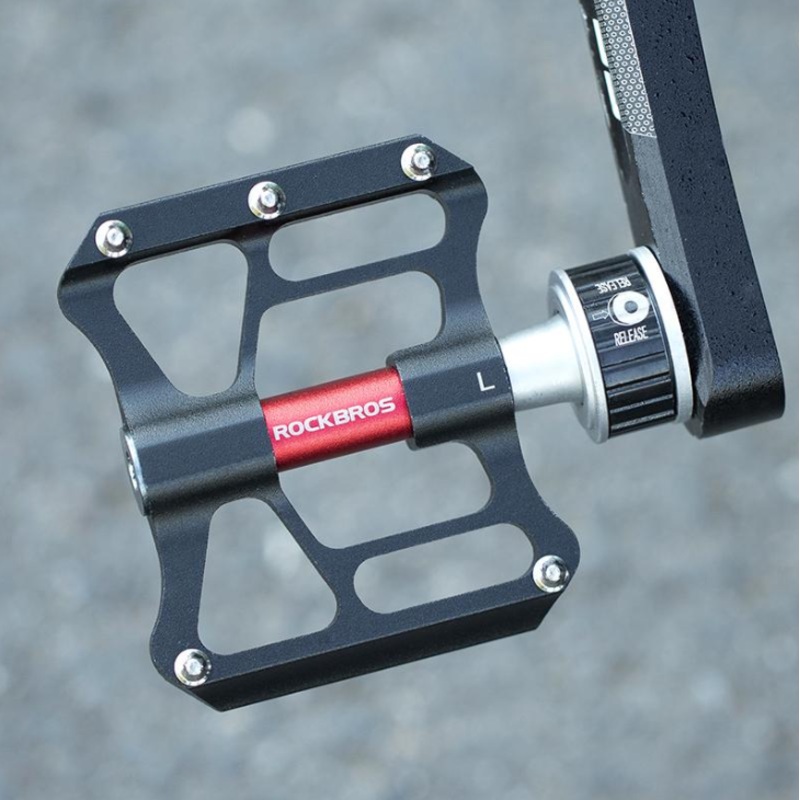 Rockbros Alloy Folding Bike Pedals – Black – K3462F-BK
