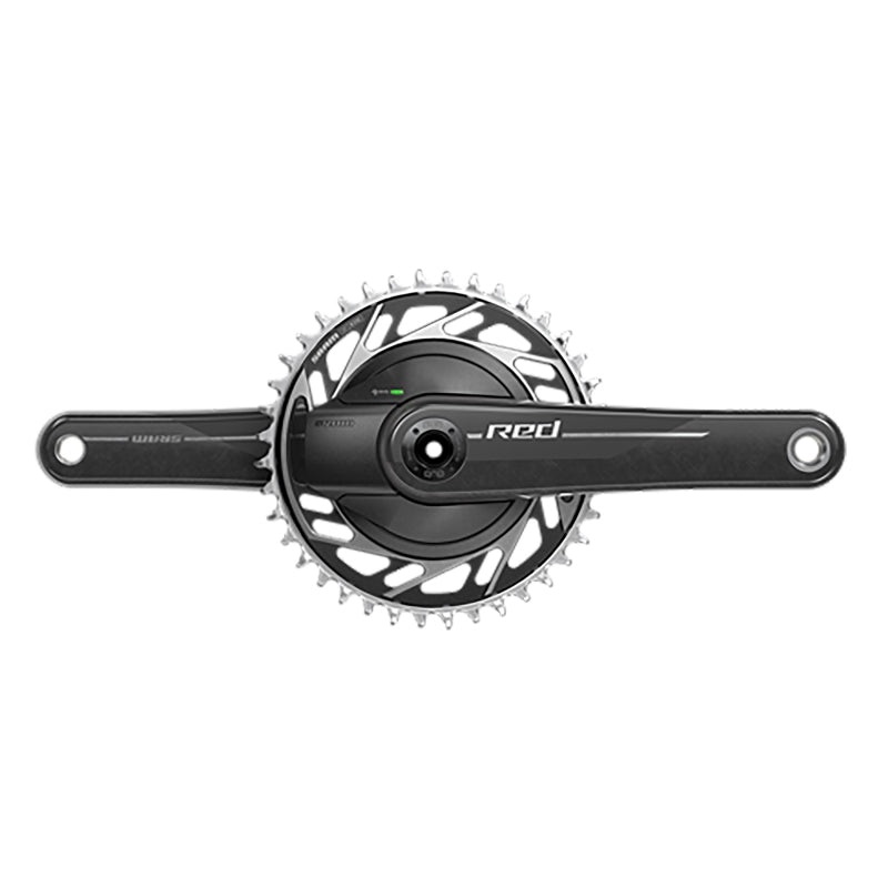 SRAM RED 1x XPLR AXS Power Meter Wide Crankset – 170mm 13-Speed 42t Threaded Mount 8-Bolt PM Spider DUB Spindle Natural Carbon E1