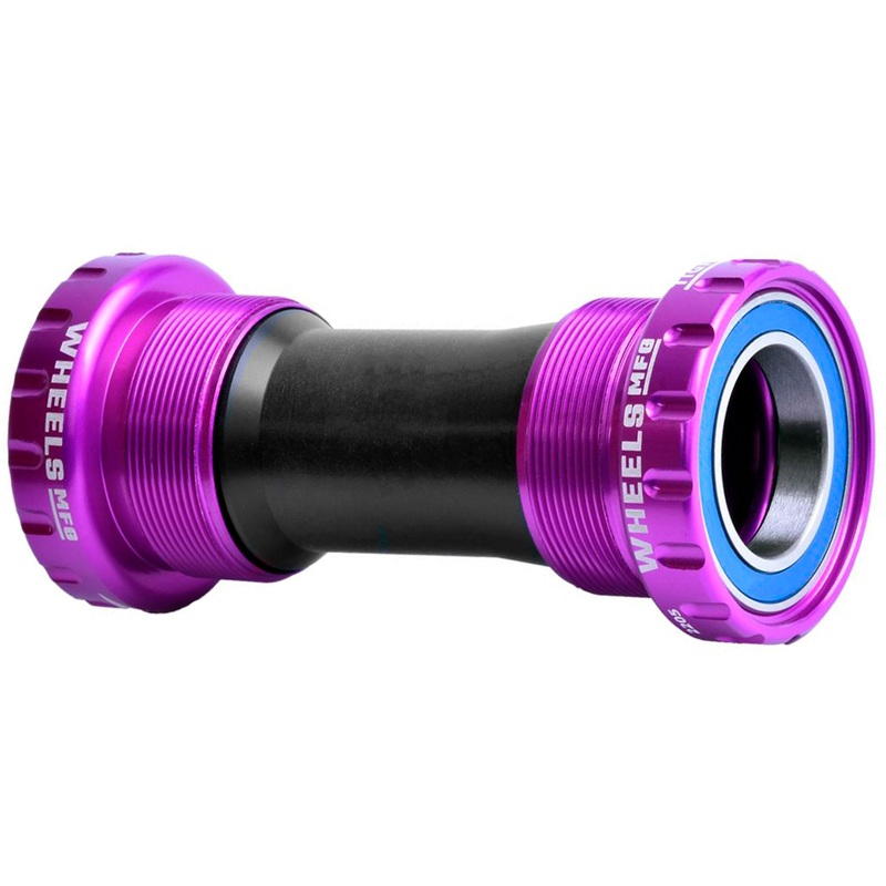Wheels Manufacturing BSA Bottom Bracket – Shimano Hollowtech II Spindle ABEC 3 Purple