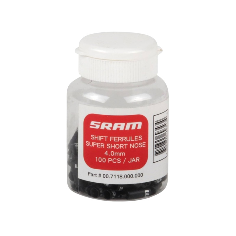 Sram Gear Ferrule 4mm Super-Short Nose Black Quantity 100