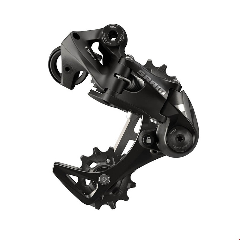 SRAM X01 DH Rear Derailleur – 7-Speed Medium Cage Black with Clutch A3