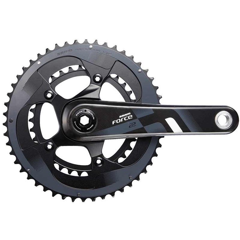 SRAM Force 22 Crankset – 165mm 11-Speed 50/34t 110 BCD GXP Spindle Interface BLK