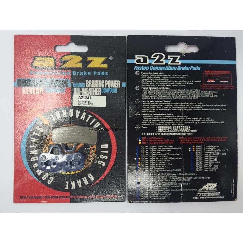 A2Z AZ-241 For Hayes Stroke Ace Disc Brake Pad
