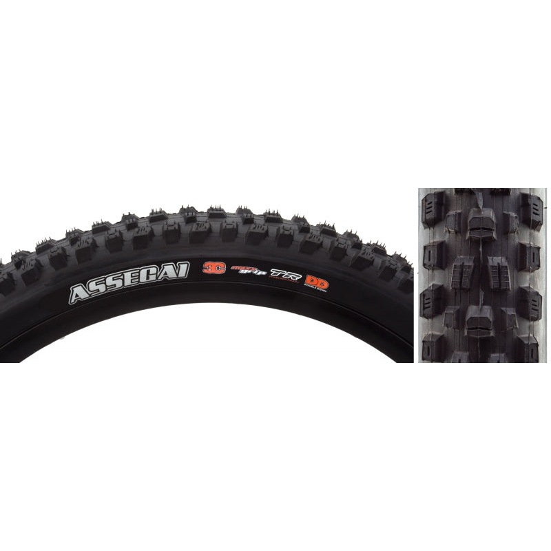 Maxxis Assegai Tire – 27.5 x 2.5 Tubeless Folding BLK 3C MaxxGrip DD Wide Trail