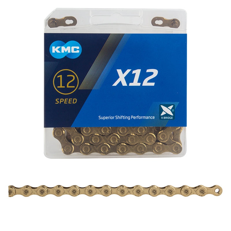 KMC X12 Chain – 12-Speed 126 Links Gold