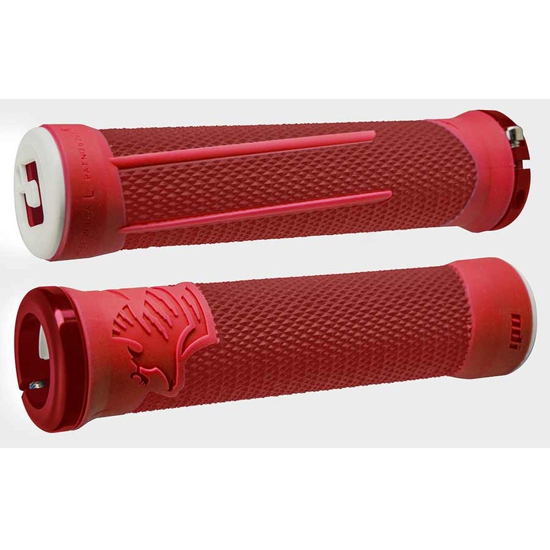 ODI AG2 Grips – Red/Fire Lock-On