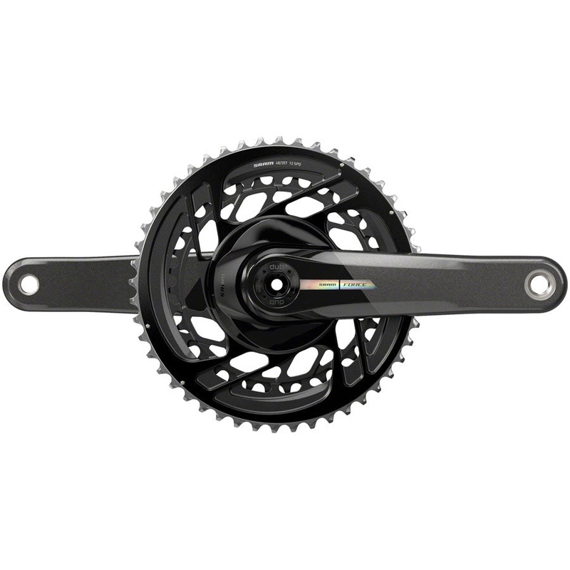 SRAM Force Crankset – 175mm 2x 12-Speed 50/37t Direct Mount DUB Spindle Interface Iridescent Gray D2