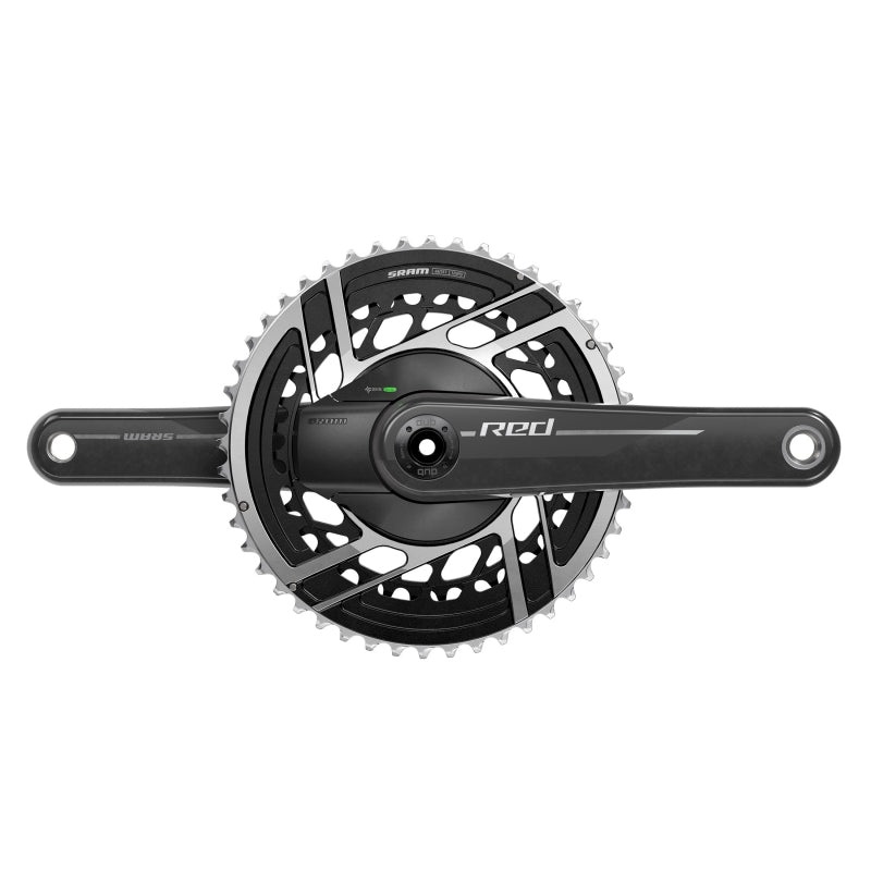 SRAM RED AXS Power Meter Crankset – 165mm 2x 12-Speed 46/33t 8-Bolt Direct Mount DUB Spindle Interface Natural Carbon E1