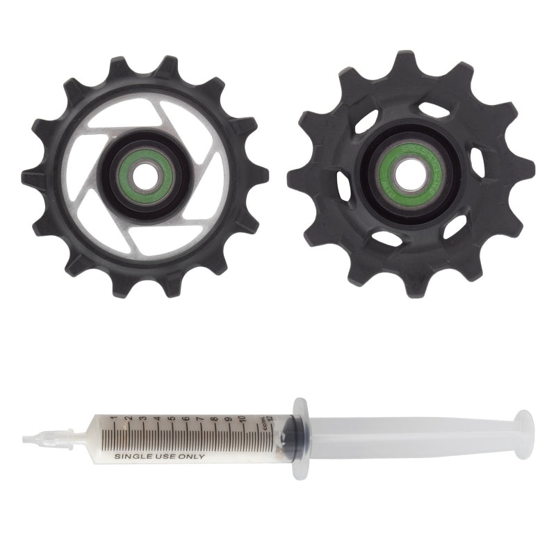 SRAM RED AXS Rear Derailleur Pulley Kit – 12t Upper 14t Lower Ceramic Pulley Wheel Bearings E1