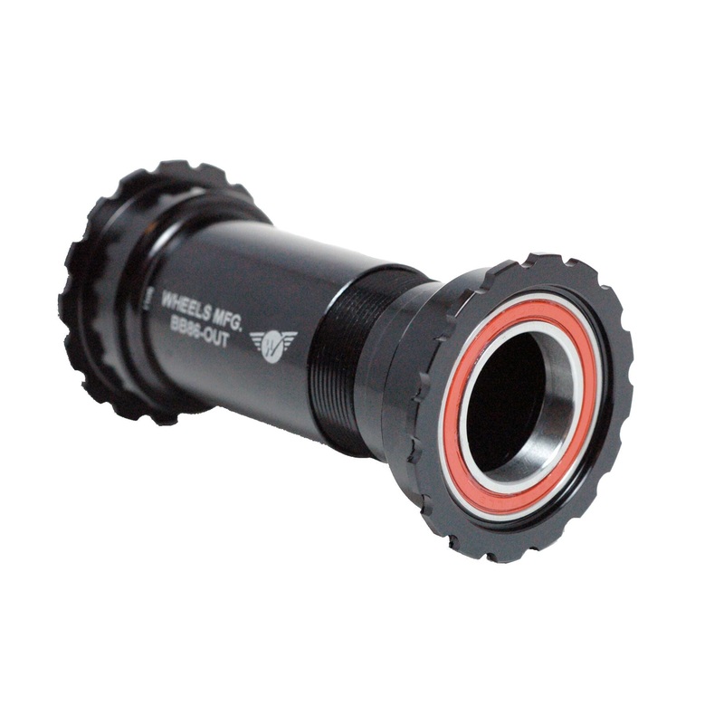 Wheels Manufacturing Thread Together BB86/92 Shimano Bottom Bracket Angular Contact Bearings BLK Threaded Cups