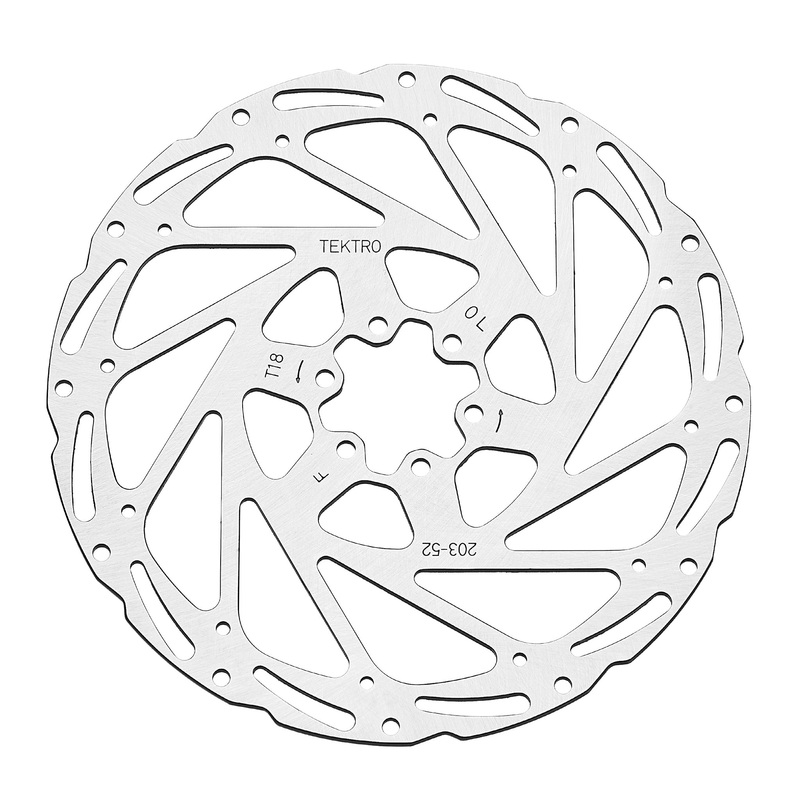 Tektro TR160-52 Disc Rotor – 160mm 6-Bolt 1.8mm Thickness For 2-Piston Calipers