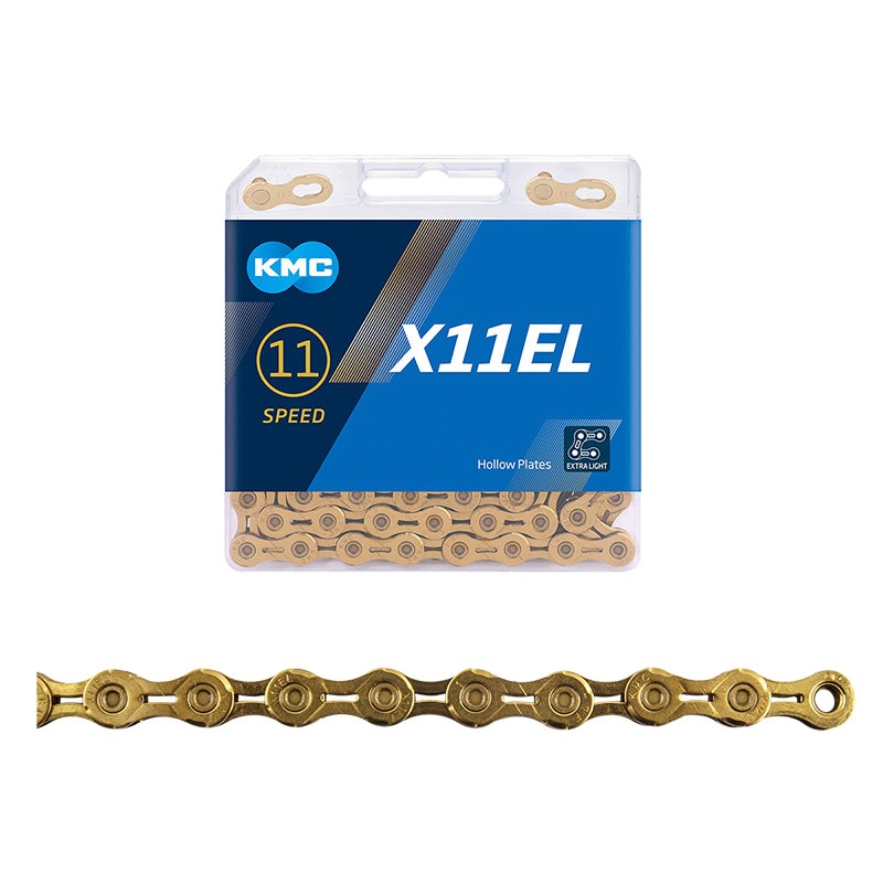 KMC X11EL Extra Light Chain – 11-Speed 118 Links Gold