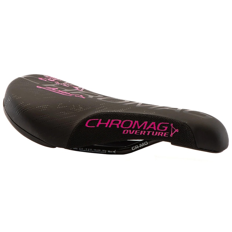 Chromag Overture Saddle CrMo Rails – Black/Pink