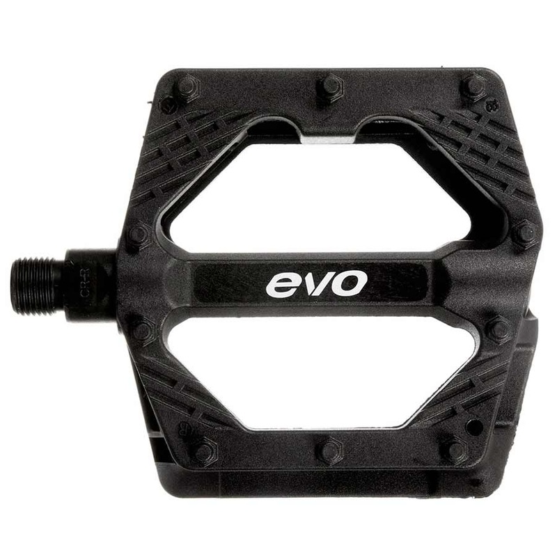 EVO Freefall Sport Platform Pedals Body: Nylon Spindle: Cr-Mo 9/16” Black Pair