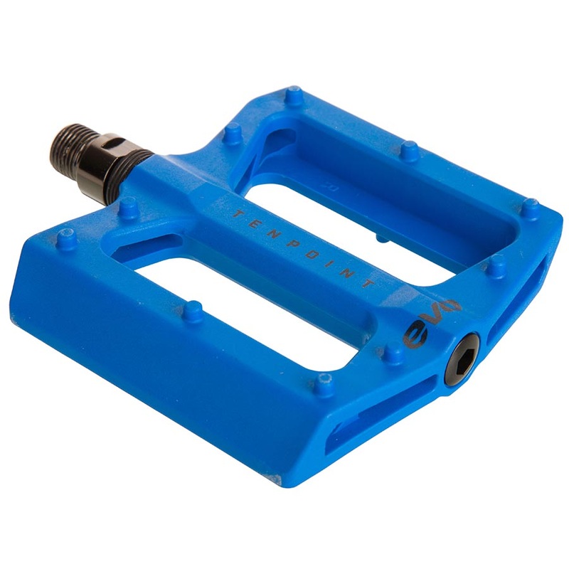 EVO Tenpoint Platform Pedals Body: Nylon Spindle: Cr-Mo 9/16” Blue Pair
