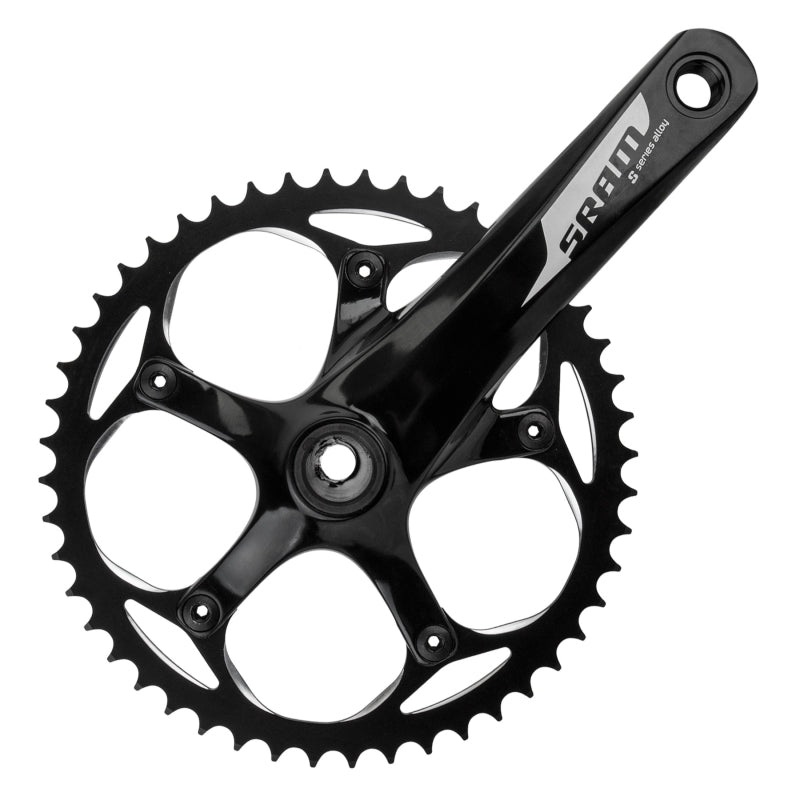 SRAM S-300 1.1 Courier Crankset – 165mm Single Speed 48t 130 BCD GXP Spindle Interface BLK