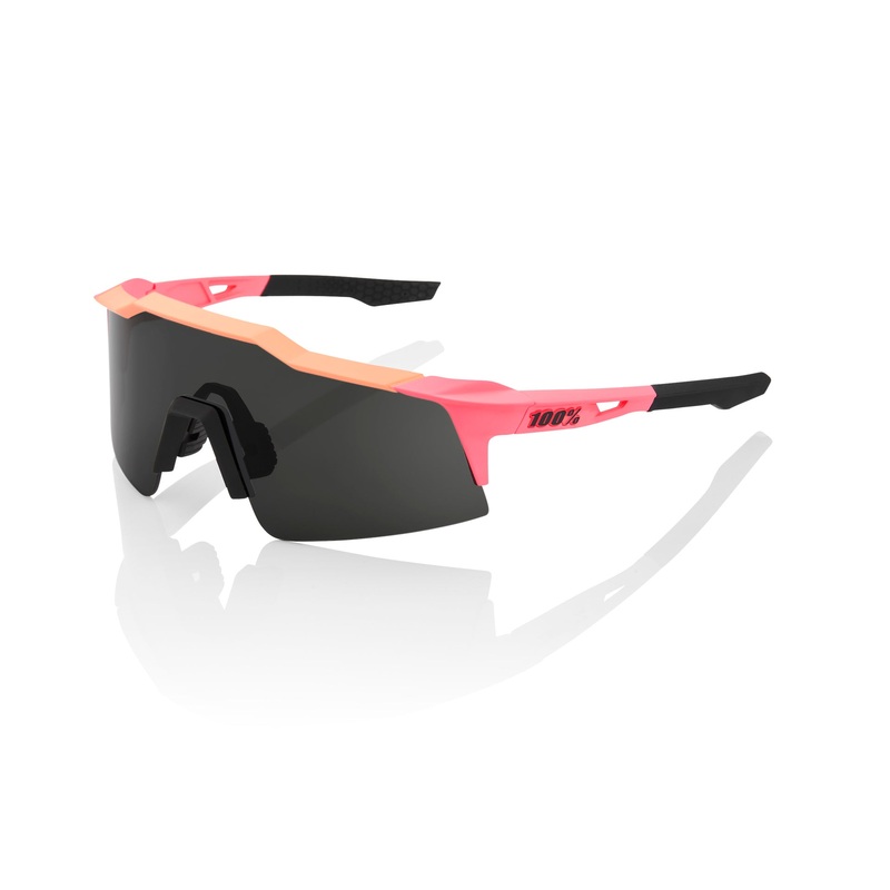 100% Speedcraft SL Sunglasses – Matte Washed Neon Pink (Smoke Lens)