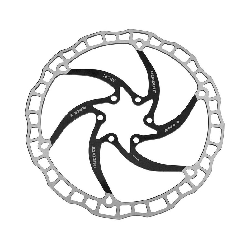 Quaxar 160mm Lynx stainless steel rotor Black