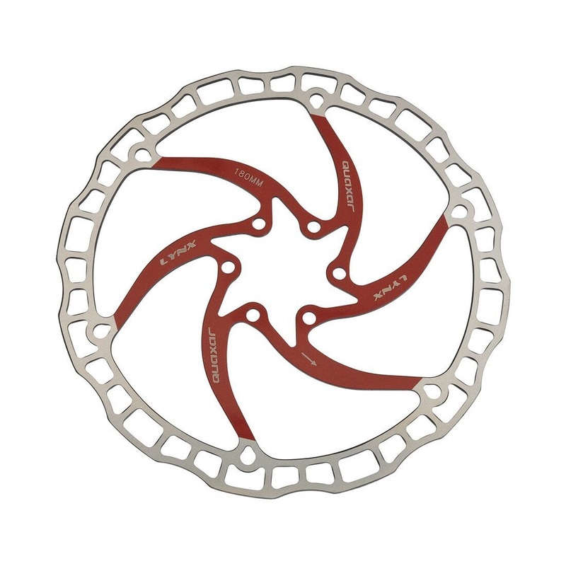 Quaxar 160mm Lynx stainless steel rotor Red
