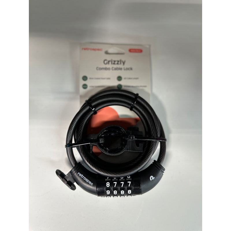 Grizzly Cable Lock Combo – 8mm 6′